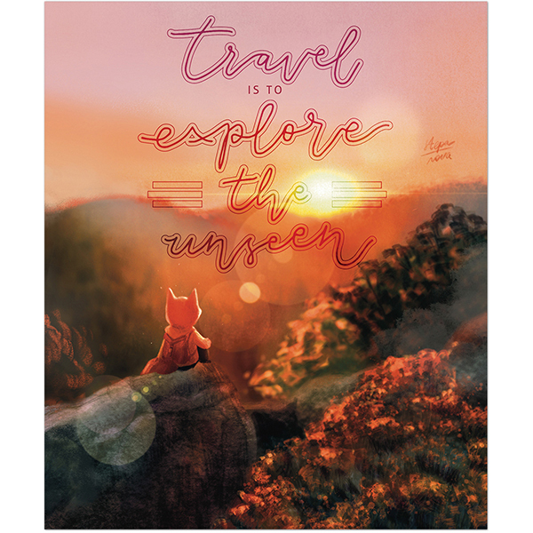 Тетрадь А5 48л клетка ПОЛИНОМ Лисёнок-Путешественник ассорти, арт. 3310