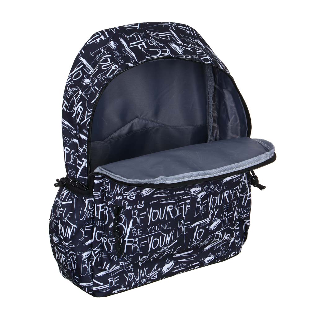 Рюкзак подростковый CLIP STUDIO черный мягкий уплотненная спинка, арт. 254-651