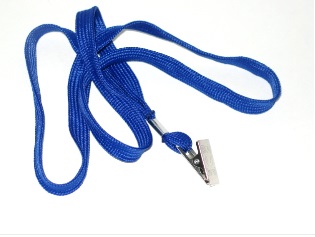 Шнурок с зажимом для бейджа deVENTE синий, арт. 4010700