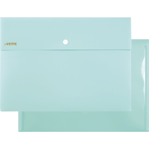 Папка конверт на кнопке А4 350мкм deVENTE Pastel карман бирюзовая, арт. 3071852