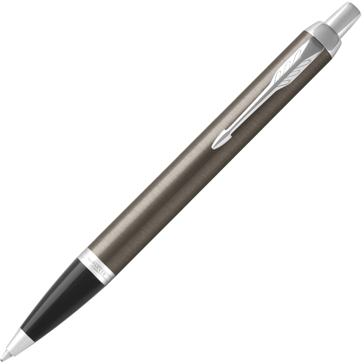 Ручка подарочная шариковая автоматическая синяя PARKER IM Core K321 Dark Espresso CT корпус коричневый лак/хром в футляре, арт. 1931671
