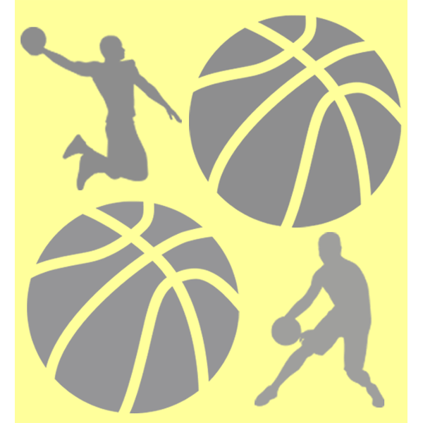 Световозвращающие наклейки 190*110мм Basketball deVENTE серебристо-белые, арт. 9083201