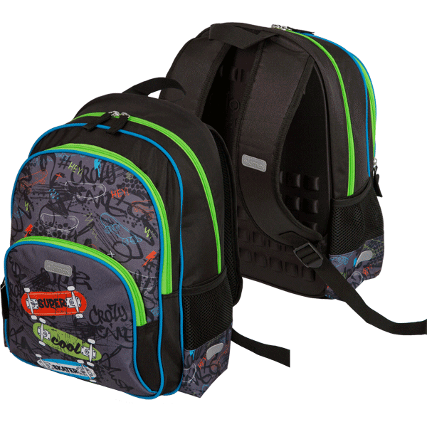 Рюкзак школьный ATTOMEX Basic Skate мягкий уплотненная спинка, арт. 7033206