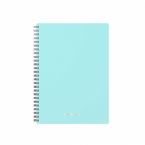 Тетрадь А5 80л клетка спираль ERICH KRAUSE Pastel Mint пластиковая обложка, арт. 53700