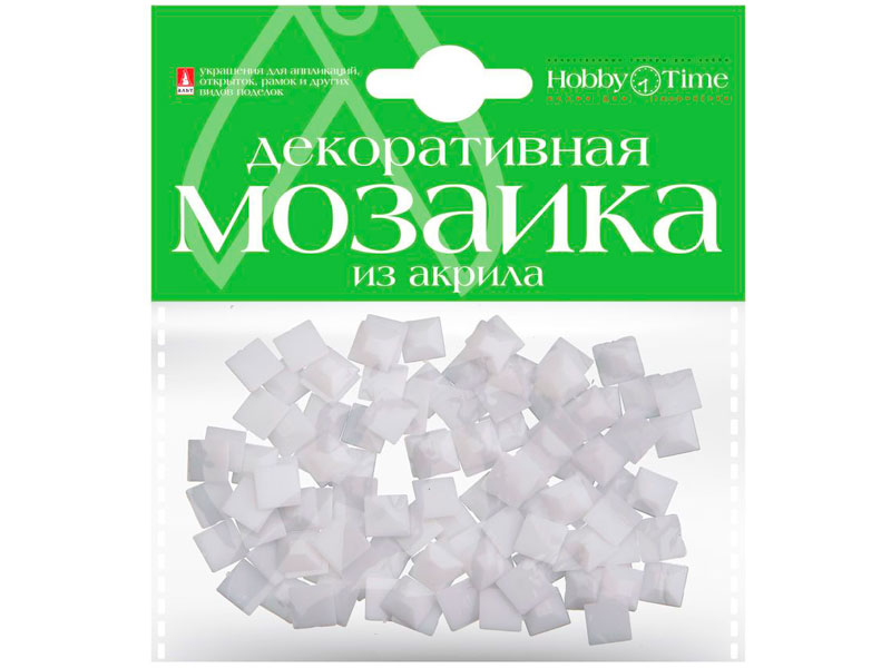 Декор для творчества Мозаика из акрила АЛЬТ белый, арт. 2-334/01