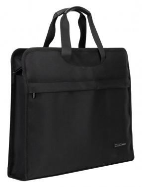 Папка портфель текстиль для документов DELI 2отделения черная, арт. 63754