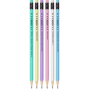 Карандаш чернографитный с ластиком HB deVENTE Lady Perfection корпус ассорти, арт. 5030100