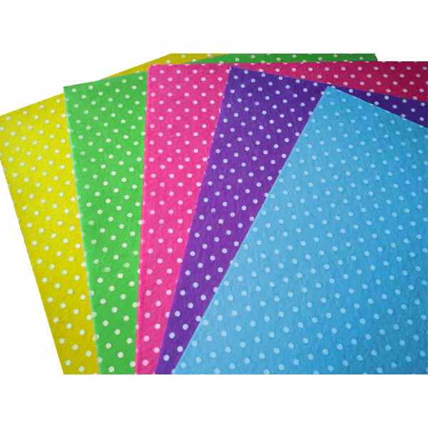 Фетр цветной А4  5цв 5л 2мм deVENTE Горошек, арт. 8113208