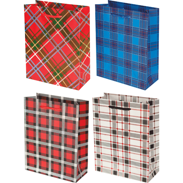 Пакет подарочный 18*23 deVENTE Шотландка ассорти , арт. 9041792