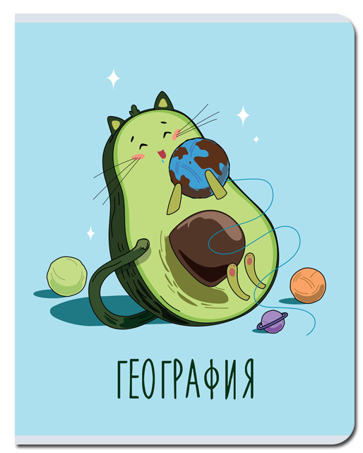 Тетрадь предметная География 48л клетка FINE BOOKS Greeny, арт. FB234