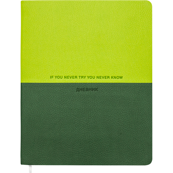 Дневник 1-11 класс интегральная обложка искусственная кожа deVENTE Light Green&Green, арт. 2021038