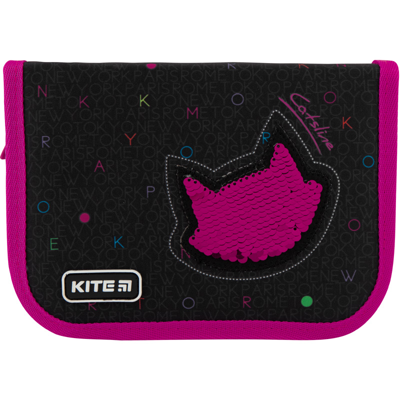 Пенал 1 отделение KITE Catsline с откидной планкой, арт. К20-621-1