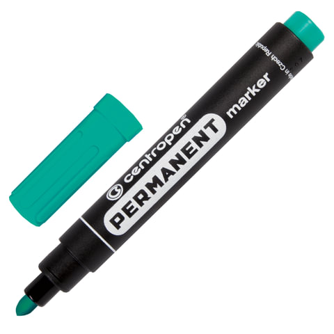 Маркер перманентный зеленый круглый 3мм CENTROPEN , арт. 8566/З