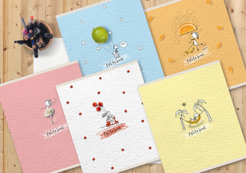 Тетрадь А5 48л клетка ПЗБМ Мульти-арт ассорти, арт. 029951