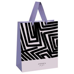 Пакет подарочный 18*23 MESHU Black stripes, арт. MS_66124