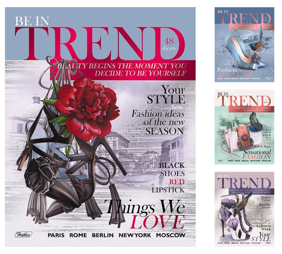 Тетрадь А5 48л клетка ХАТБЕР Be in TREND ассорти, арт. 48Т5КфA1