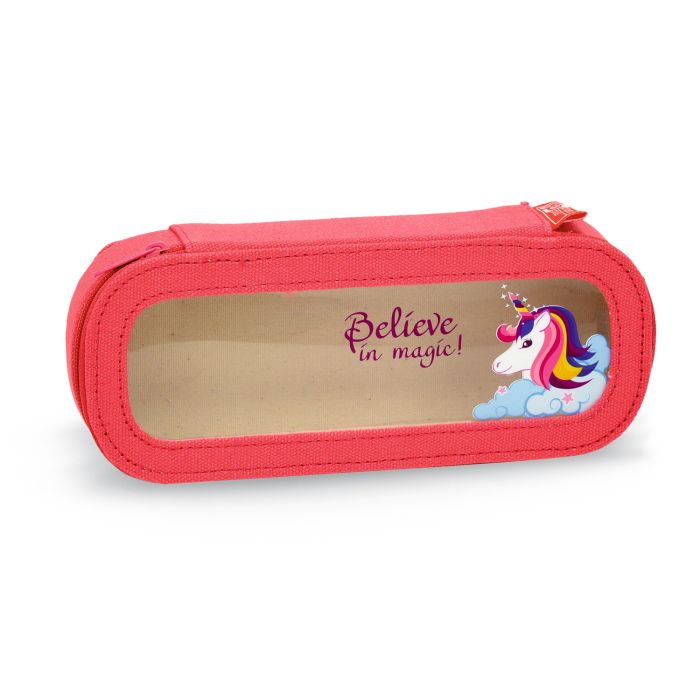 Пенал 1 отделение ФЕНИКС Единорог малиновый, арт. 48735