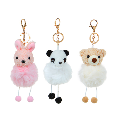 Брелок CLIP STUDIO Зверята с ножками искусственный мех с карабином, арт. 095-023