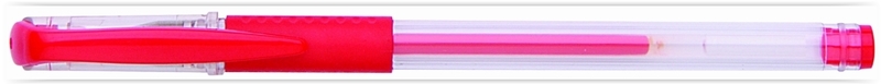 Ручка гелевая красная 0,5/0,35 DOLCE COSTO корпус прозрачный с резиновым держателем, арт. D00223