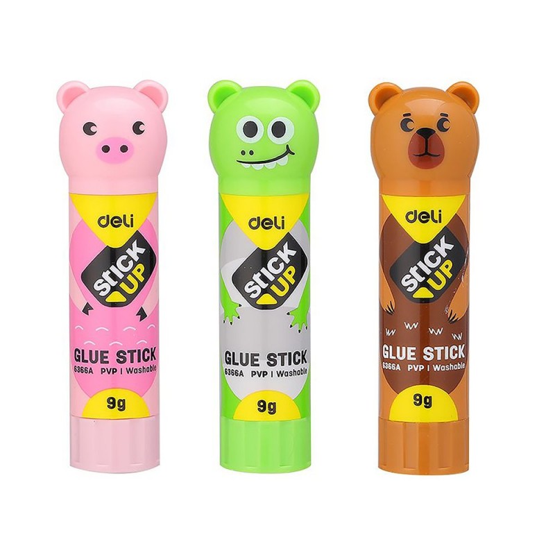 Клей карандаш 9г DELI Stick UP ассорти, арт. E6366A