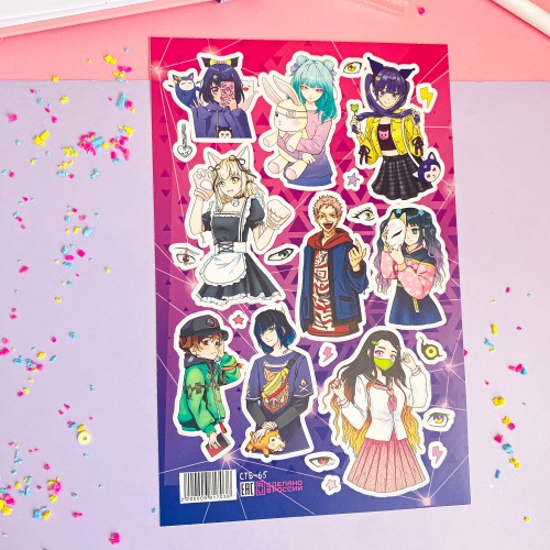 Наклейки набор 133*205 Аниме 2.0, арт. СТБ-65