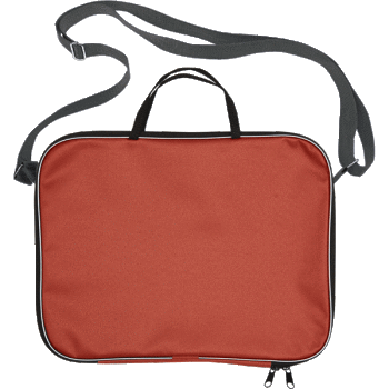 Папка студенческая А4 на молнии с ручками deVENTE красная регулируемый ремень, арт. 3075928