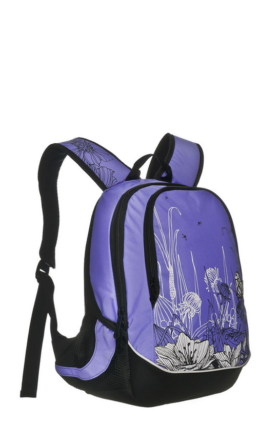 Рюкзак школьный GRIZZLY лаванда  мягкая уплотненная спинка, арт. RD-756-3/4