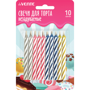 Свечи для торта 10шт deVENTE незадуваемые, арт. 9060100