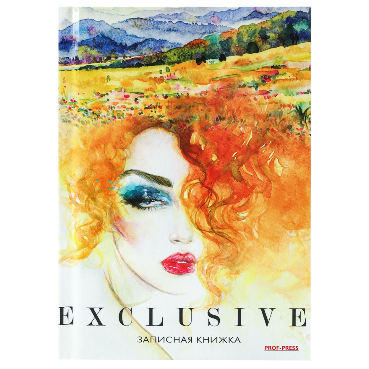 Записная книжка А6 96л клетка ПРОФ-ПРЕСС Рыжеволосая красавица твердая обложка, арт. 96-6574