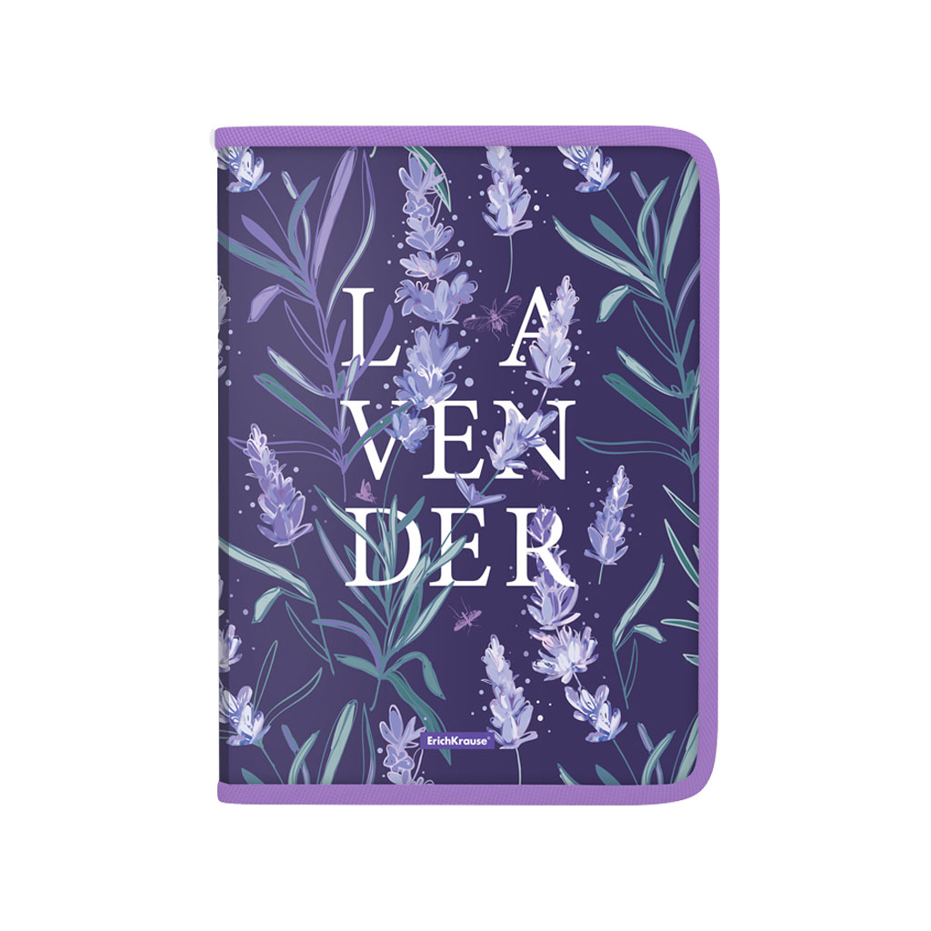 Папка для тетрадей А4 на молнии 1 отделение ERICH KRAUSE Lavender, арт. 56680