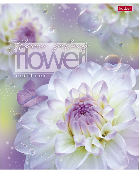 Тетрадь А5 96л клетка ХАТБЕР Цветочная галактика ассорти, арт. 96Т5В1_28437