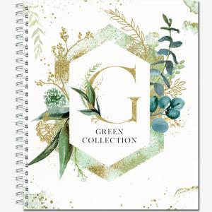 Тетрадь А5 48л клетка спираль ПОЛИНОМ Green Collection ассорти, арт. 3009-48