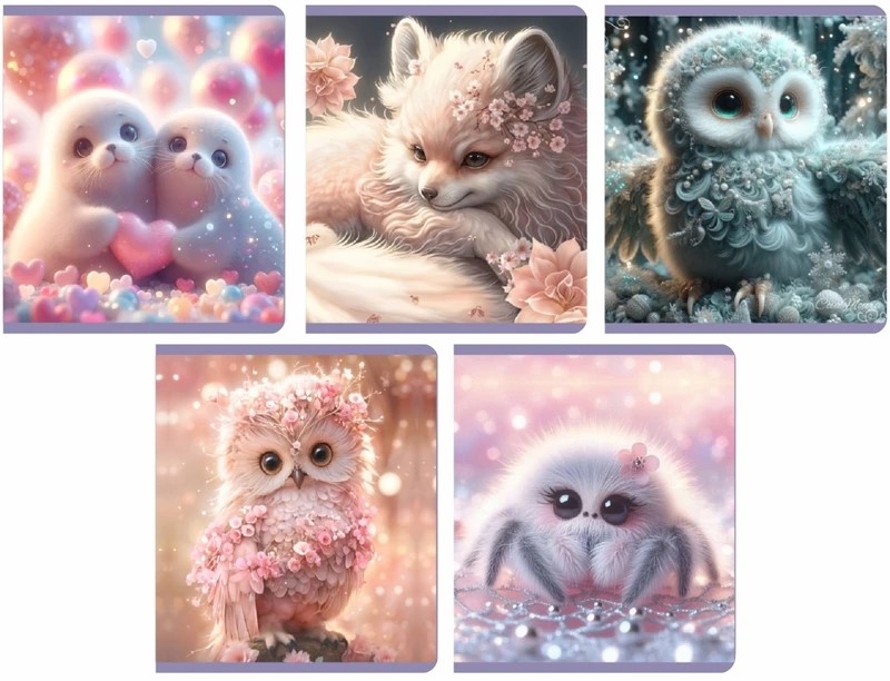 Тетрадь А5 48л кл LAMARK Малыши soft-touch, арт. 4824-44