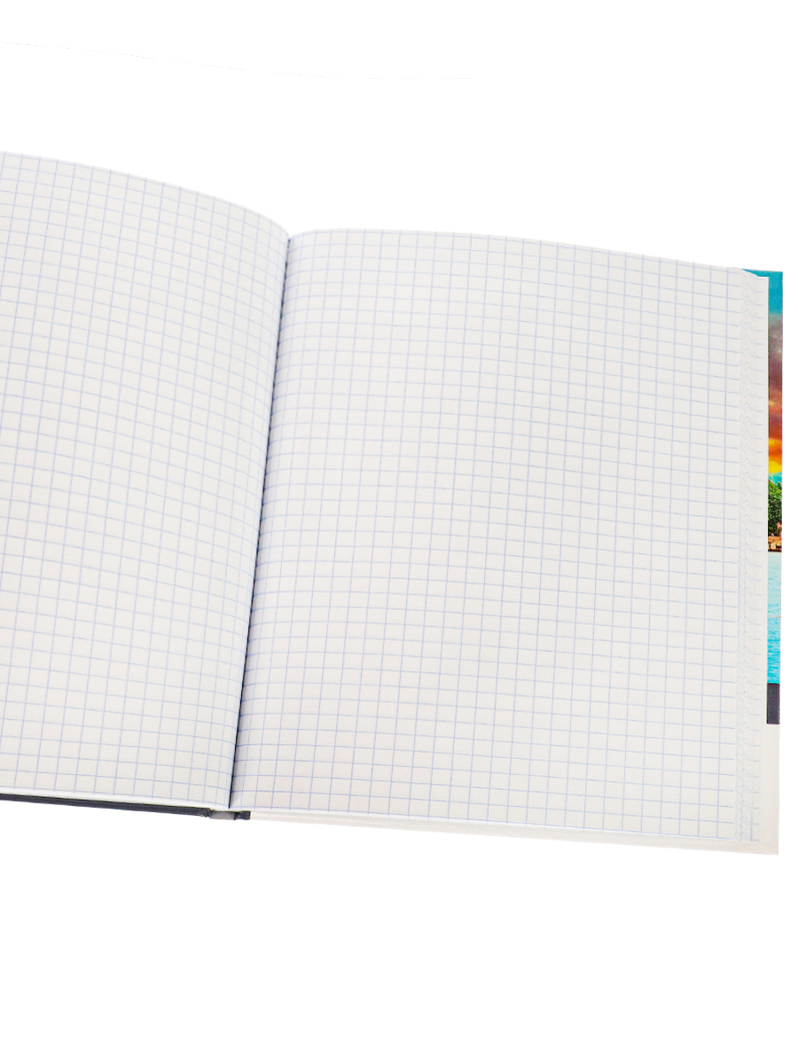 Записная книжка А5 80л  ПРОФ-ПРЕСС Две лодки на воде клетка твердая обложка, арт. 80-1932