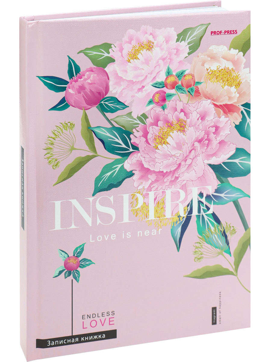 Зап книжка А5 160л клетка ПРОФ-ПРЕСС Любовь к флористике твердая обложка, арт. 160-6540