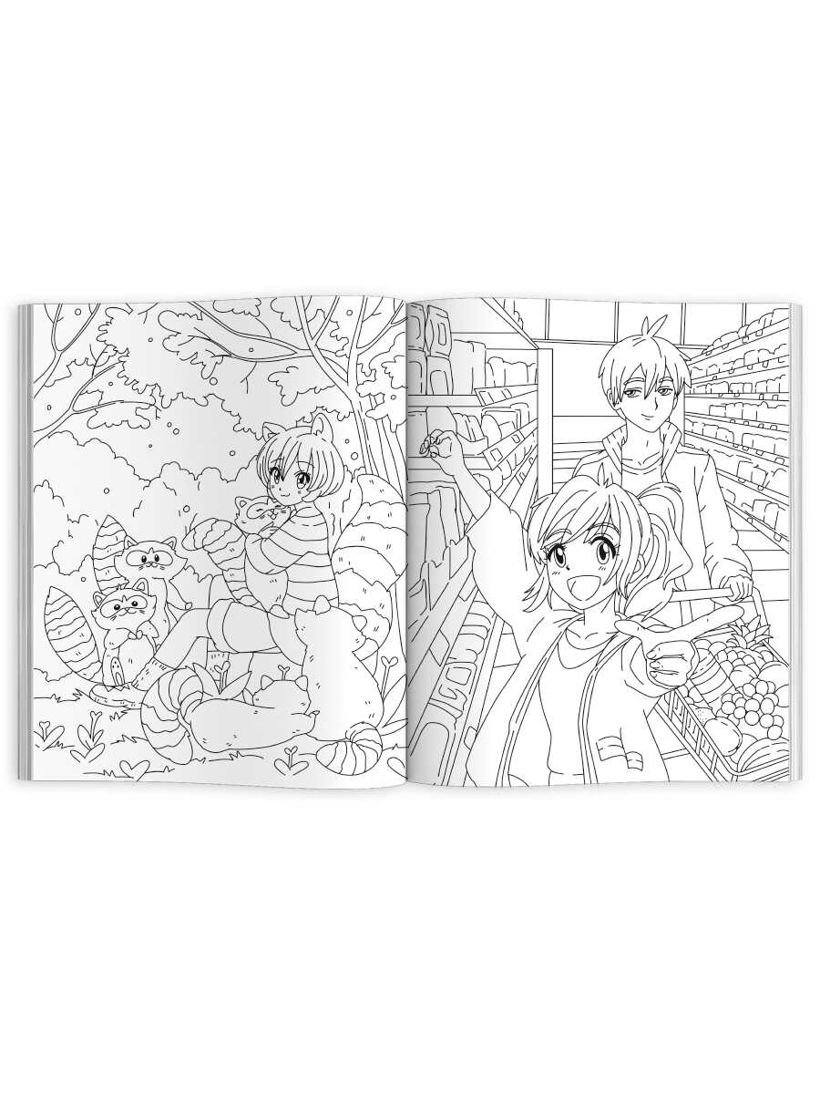 Раскраска Аниме А4 ФЕНИКС Манга-герои , арт. 64234