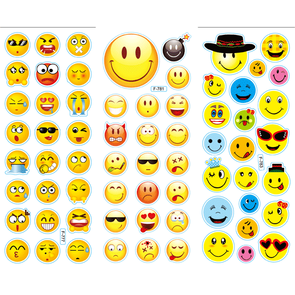 Наклейки объемные многоразовые 7*17 deVENTE Emoji, арт. 8004199