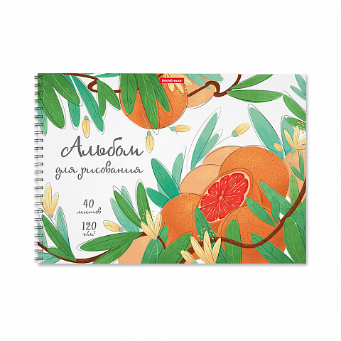 Альбом для рисования 40л спираль ERICH KRAUSE Juice Fruits пластиковая обложка, арт. 58604