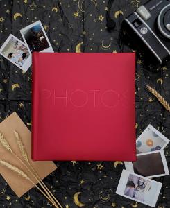 Фотоальбом 10*15 200ф ПОЛИНОМ Делюкс Cherry, арт. FA-DL 200.007