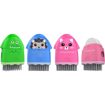 Точилка фигурная с контейнером deVENTE Animals с ластиком и кисточкой ассорти, арт. 8031101