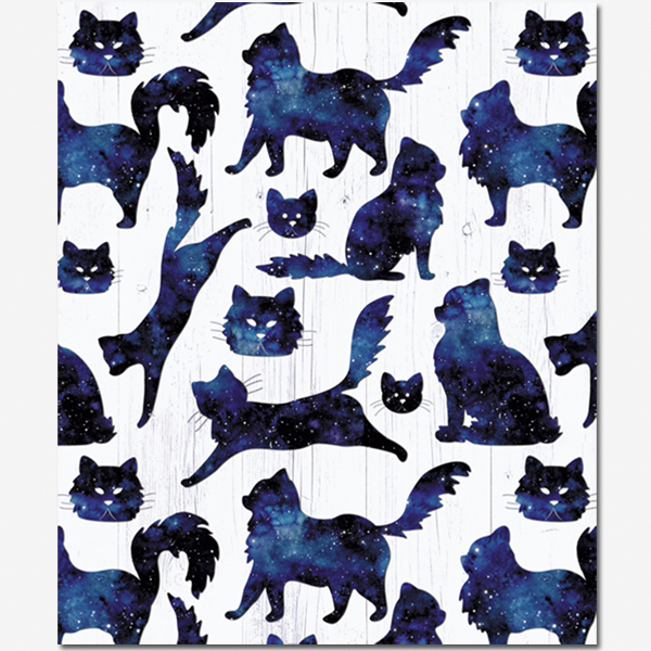 Тетрадь А5 48л клетка ПОЛИНОМ Космические коты ассорти, арт. 3015