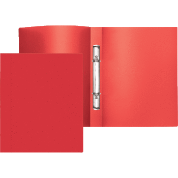 Папка на 2-х кольцах А4 21мм пластиковая ATTOMEX красная, арт. 3081400