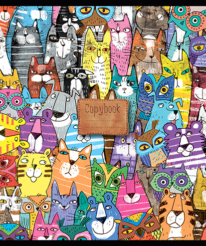 Тетрадь А5 48л клетка ПЗБМ Мордашки ассорти, арт. 029945