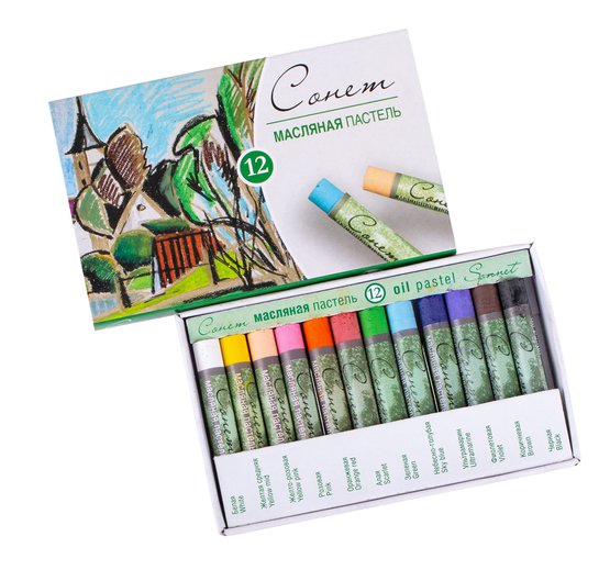 Пастель художественная 12цветов НЕВСКАЯ ПАЛИТРА Сонет масляная, арт. 7041155