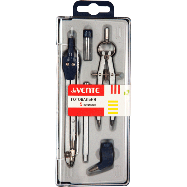 Готовальня набор 5предметов в пенале deVENTE, арт. 5093304