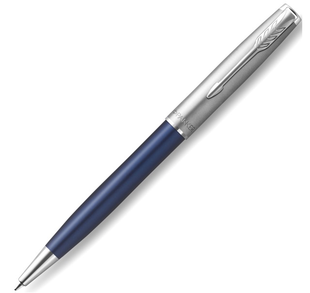Ручка подарочная шариковая черная PARKER Sonnet K546 Blue CT корпус синий/серебро в футляре, арт. 2146640