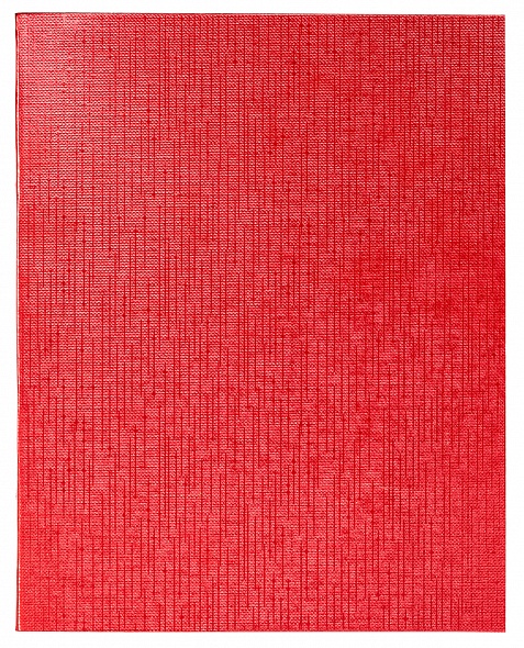 Тетрадь А5 48л клетка ХАТБЕР бумвинил Metallic красная, арт. 48Т5бвВ1 