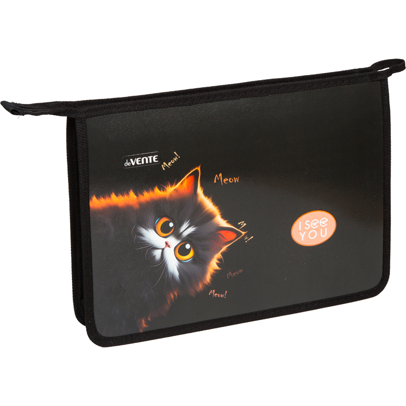 Папка для тетрадей А4 на молнии 1 отделение deVENTE  I See You дно с расширением до 5см, арт. 8056589