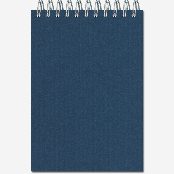 Блокнот А6 50л клетка спираль ПОЛИНОМ микровельвет синий, арт. 11с10-6/106350       