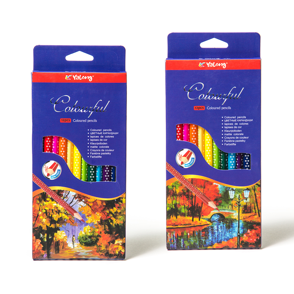 Карандаши цветные 12цветов YALONG Colour-3 трехгранные , арт. YL830052-12